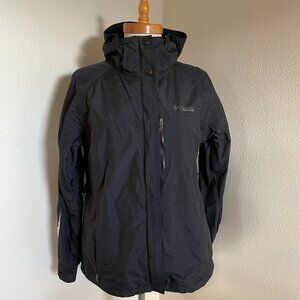 Columbia Sportswear Omni-Tech Black White Jacket Women's M (Missing Lining)